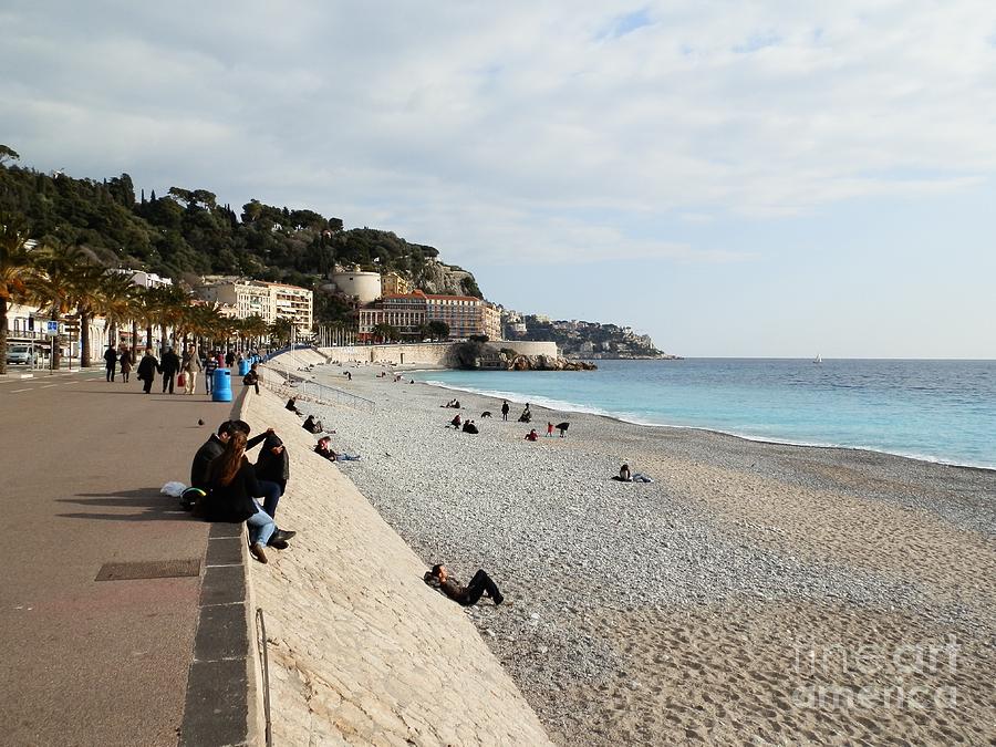Beach in Nice Photograph by Margaret Brooks