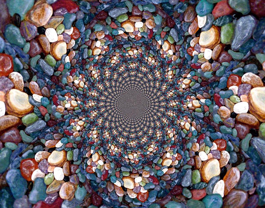 Beach Kaleidoscope Digital Art by Barbara A Griffin