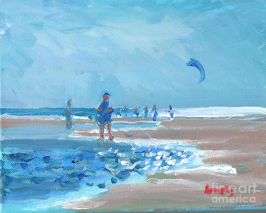 Beach Kite Painting by Candace Lovely