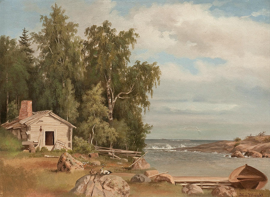 Beach Landscape from Lovo Painting by Magnus von Wright