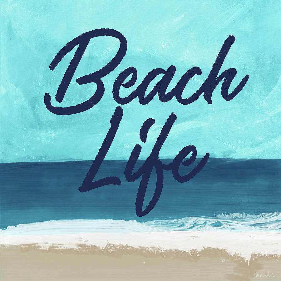 Beach Life- Art by Linda Woods Mixed Media by Linda Woods
