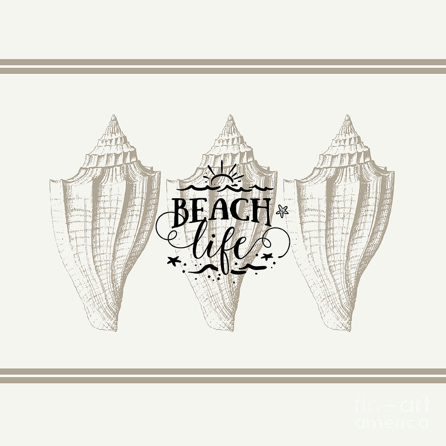 Beach Life Tan Digital Art by Sylvia Cook