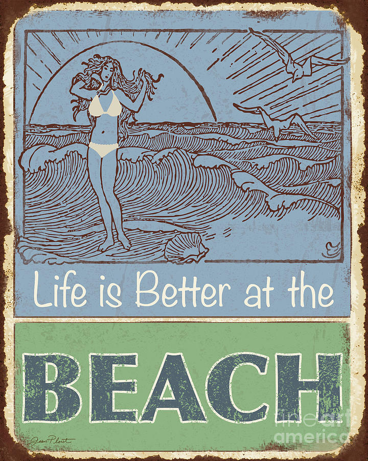 Beach Lodge Sign-E Digital Art by Jean Plout