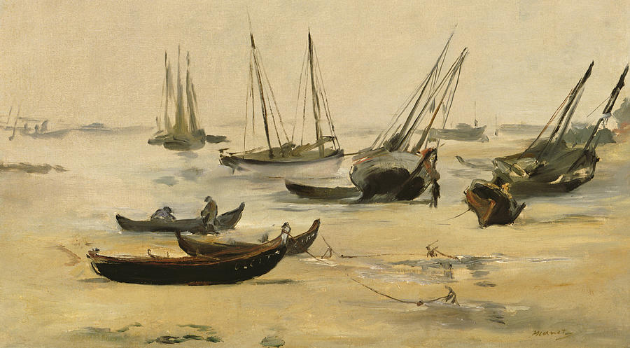 Beach Low Tide Painting by Edouard Manet - Fine Art America