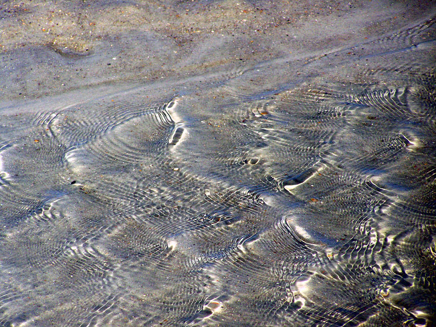 Abstract Photograph - Beach Low Tide Ripples by Patricia Clark Taylor
