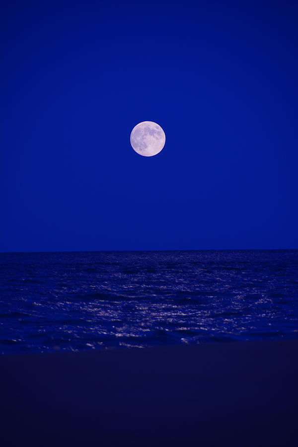 Beach Moon Photograph by Raymond Salani III