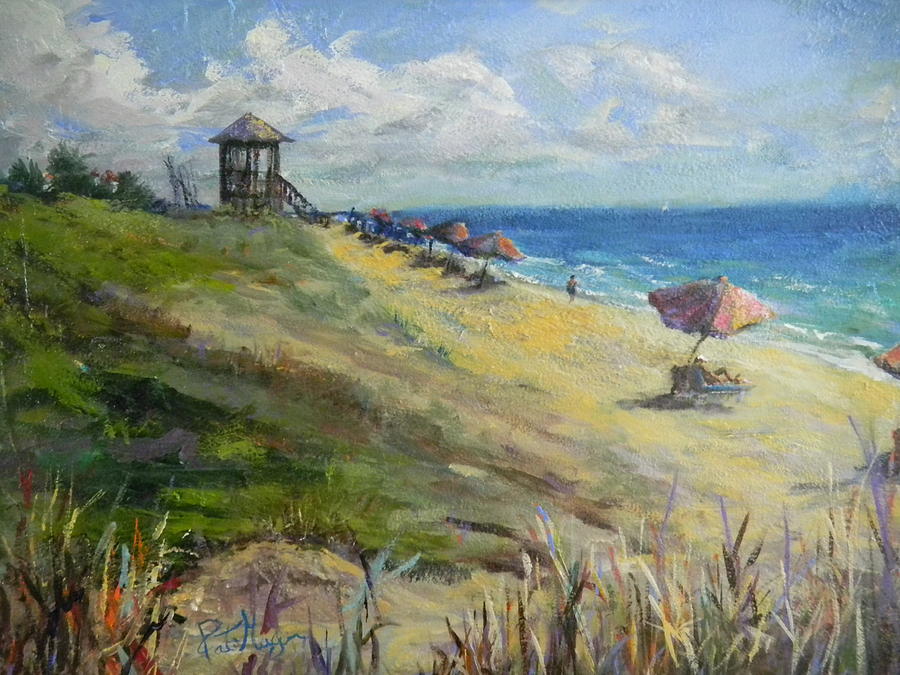 Beach Morning Painting by Patricia Maguire