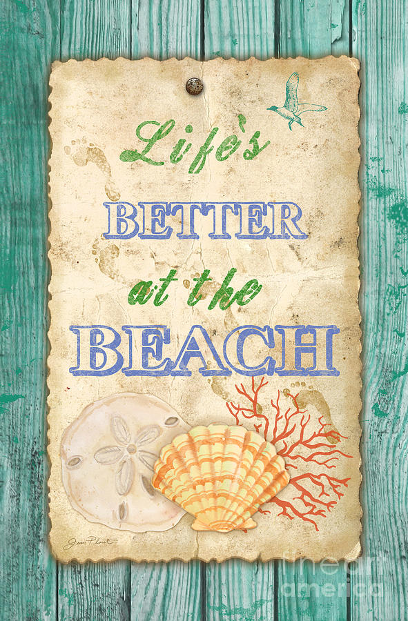 Beach Notes-JP3761 Painting by Jean Plout