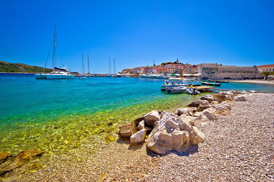 Beach of Adriatic town Primosten Photograph by Brch Photography