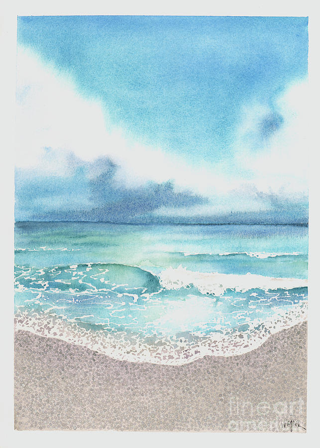 Beach of Tranquility Painting by Hilda Wagner