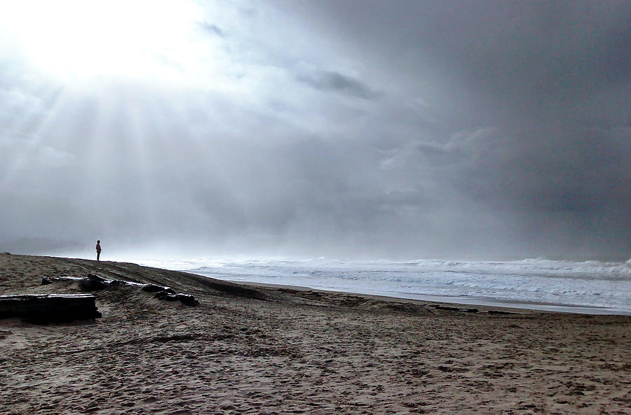 Beach - Oregon - Enlightenment On The Beach Photograph by Joshua Mueller
