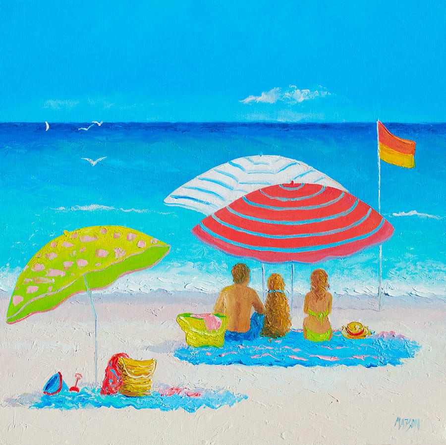 Impressionism Painting - Beach Painting - Endless Summer Days by Jan Matson