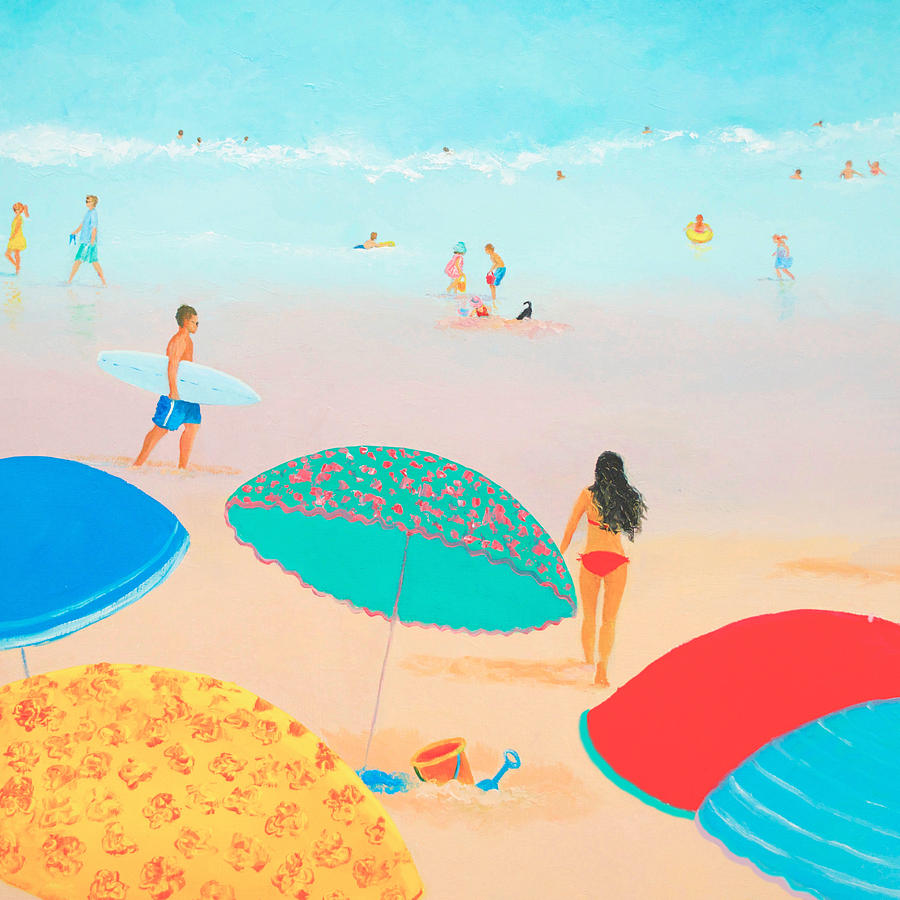 Beach Painting - Ocean Breeze Salty Hair Painting by Jan Matson