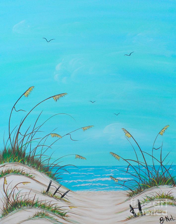 Beach Painting - Beach Paradise by JoNeL Art