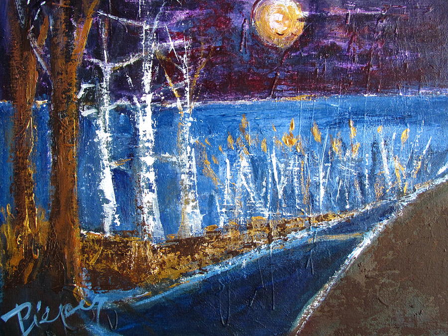 Beach Path at Night Painting by Betty Pieper