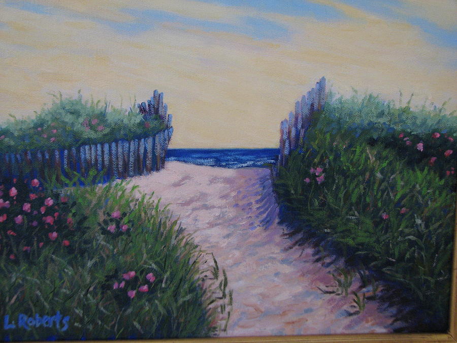 Landscape Painting - Beach Path by Laura Roberts