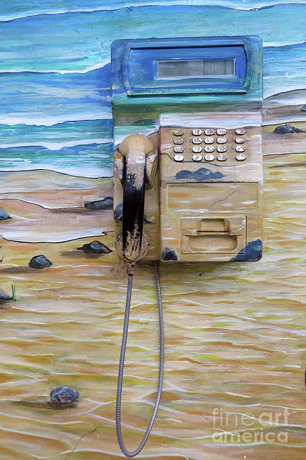 Beach Phone Photograph by Teresa Zieba