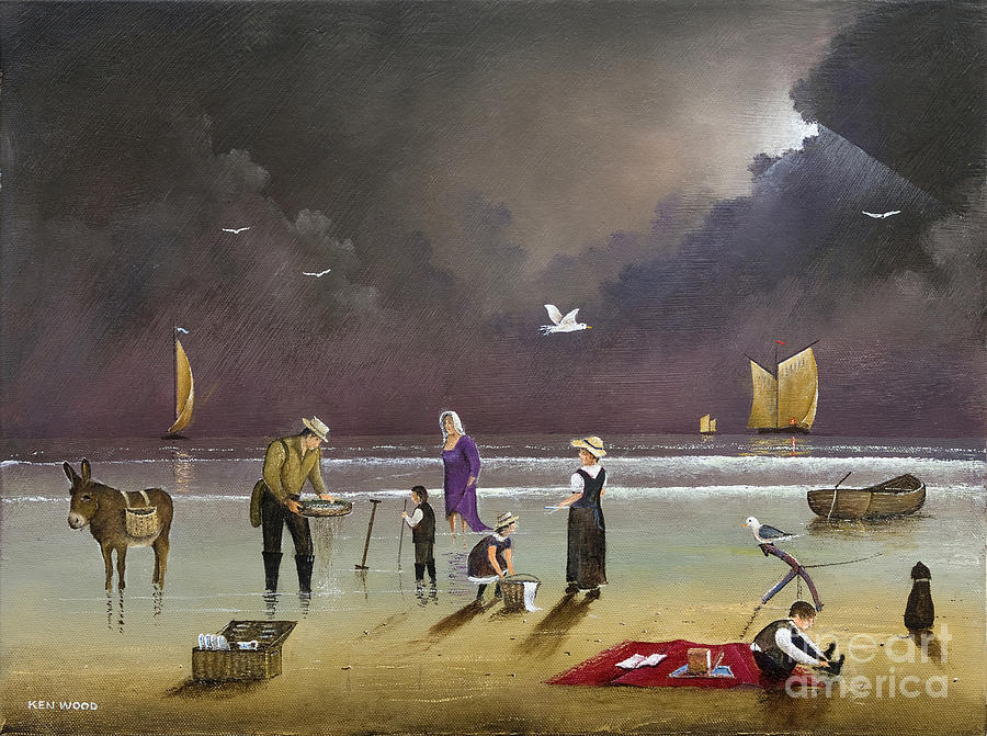 Beach Picnic - England Painting by Ken Wood