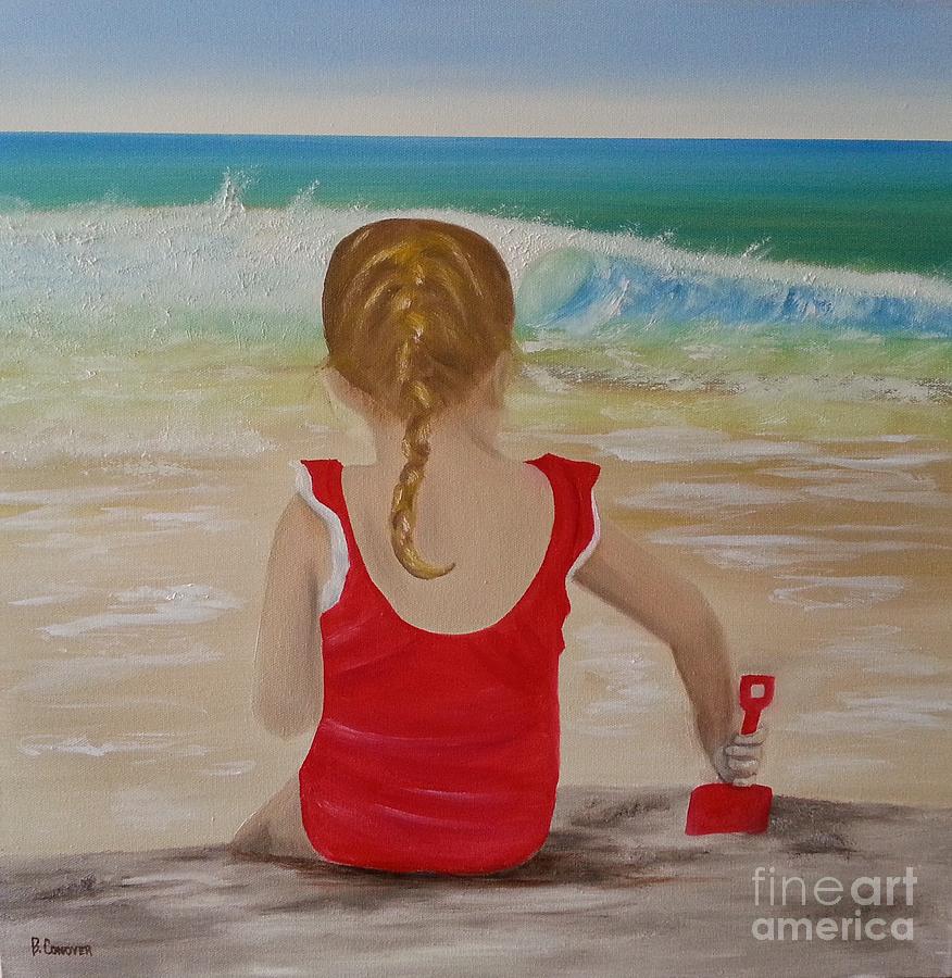Summer Painting - Beach Play by Bev Conover