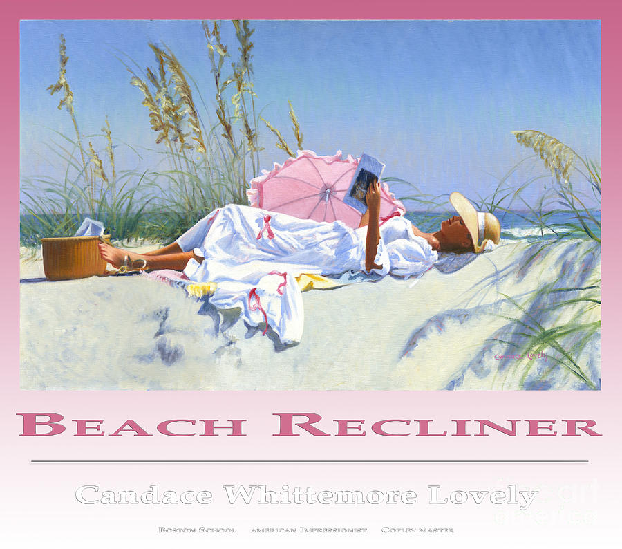 Beach Recliner Poster Painting by Candace Lovely