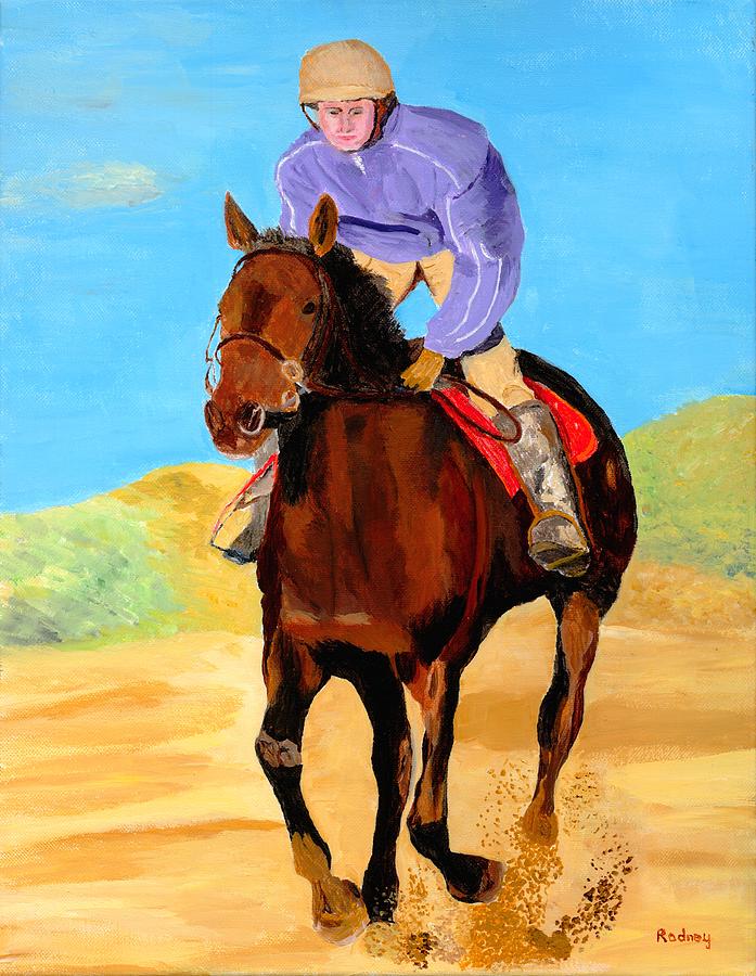 Beach Rider Painting by Rodney Campbell