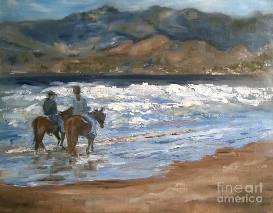 Beach Riders At Pismo Painting