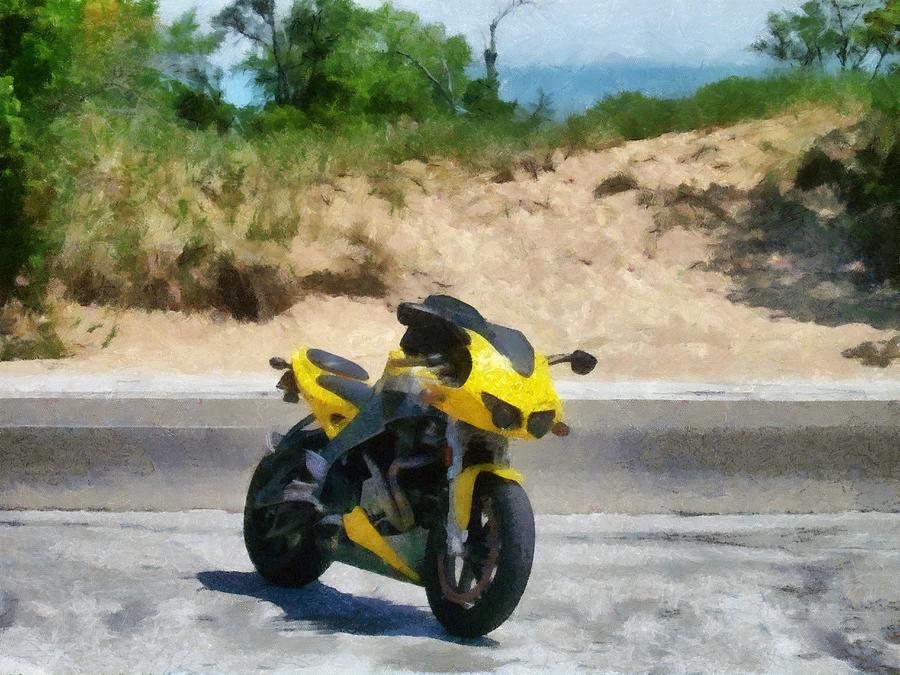 Motorcycle Photograph - Beach Road Buell by Michelle Calkins