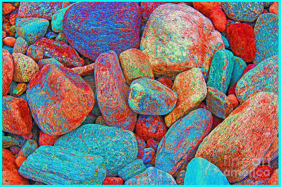 Rocks Pyrography - Beach Rocks by D L Gerring