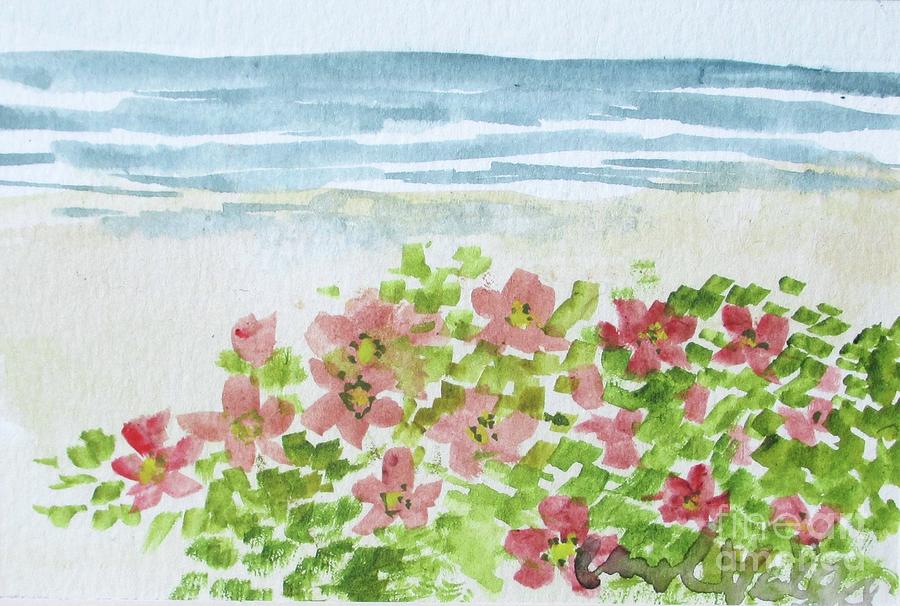 Beach Roses Painting by Carol Veiga Fine Art America