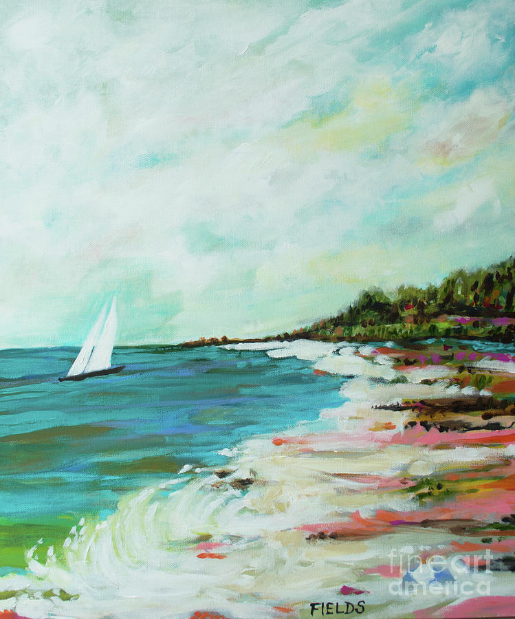 beach sailboat painting