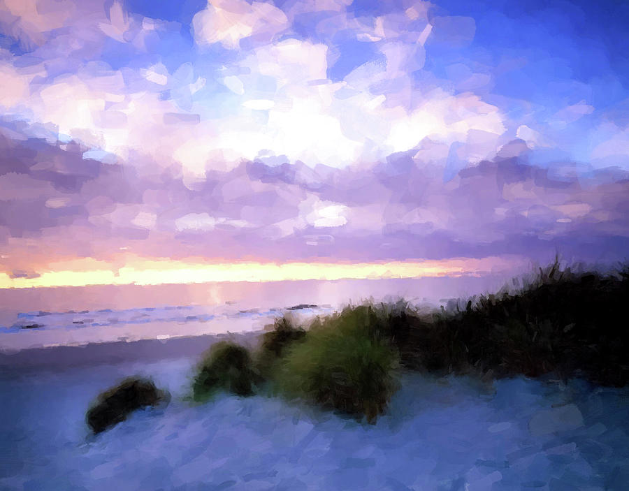 Beach Sawgrass Painting by Gary Grayson
