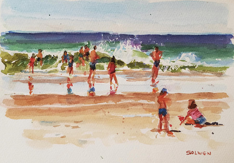 Beach Scene, Afternoon Painting by Peter Salwen