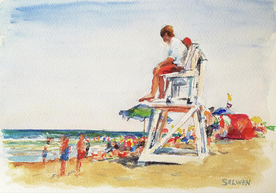 Beach Scene, Cape Cod Painting by Peter Salwen