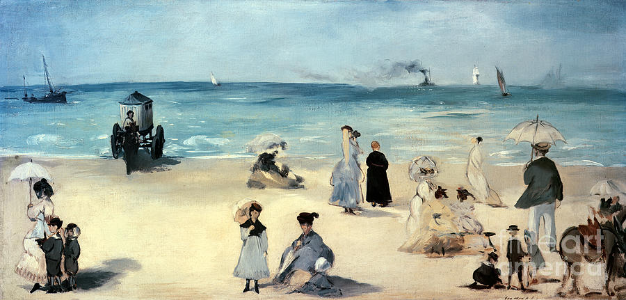 Summer Painting - Beach Scene by Edouard Manet