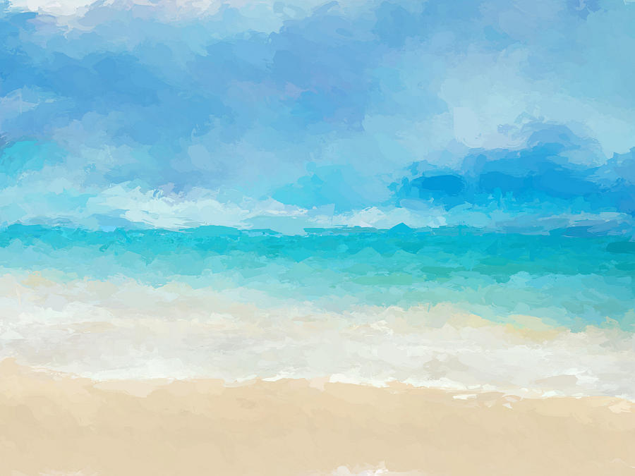 Beach sea colors Mixed Media by Anthony Fishburne