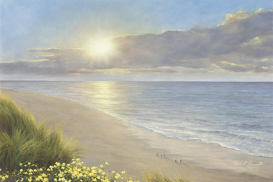 Beach Serenity Painting by Diane Romanello