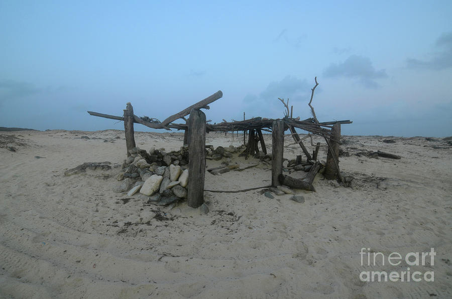 Beach Shelter in Aruba that Is Showing Wear Photograph by DejaVu Designs