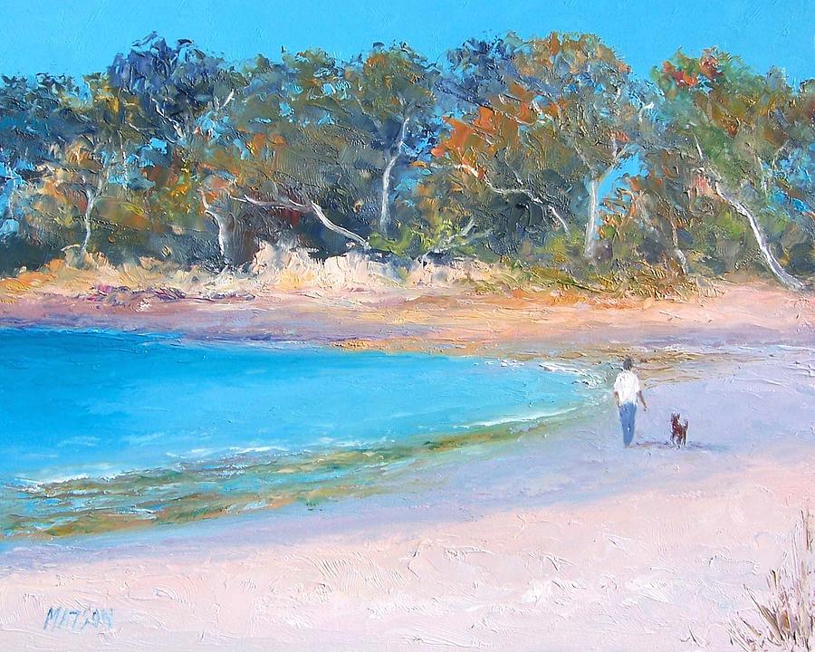 Fathers Day Painting - Beach Stroll by Jan Matson
