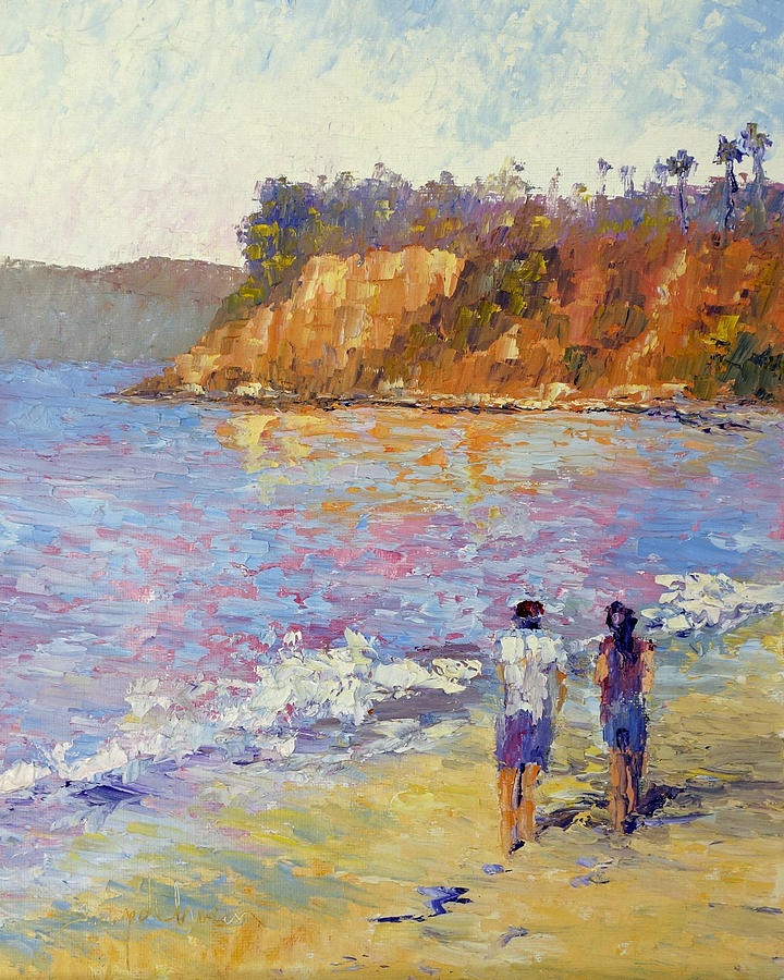 Beach Stroll Painting by Terry  Chacon
