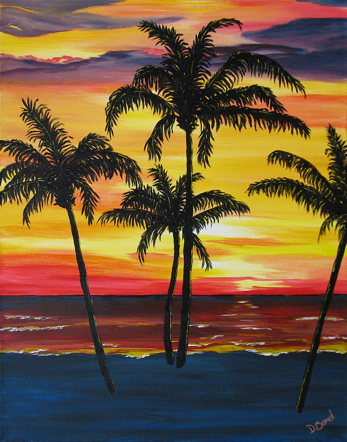 Beach Sunrise Painting by Debi Bond - Fine Art America