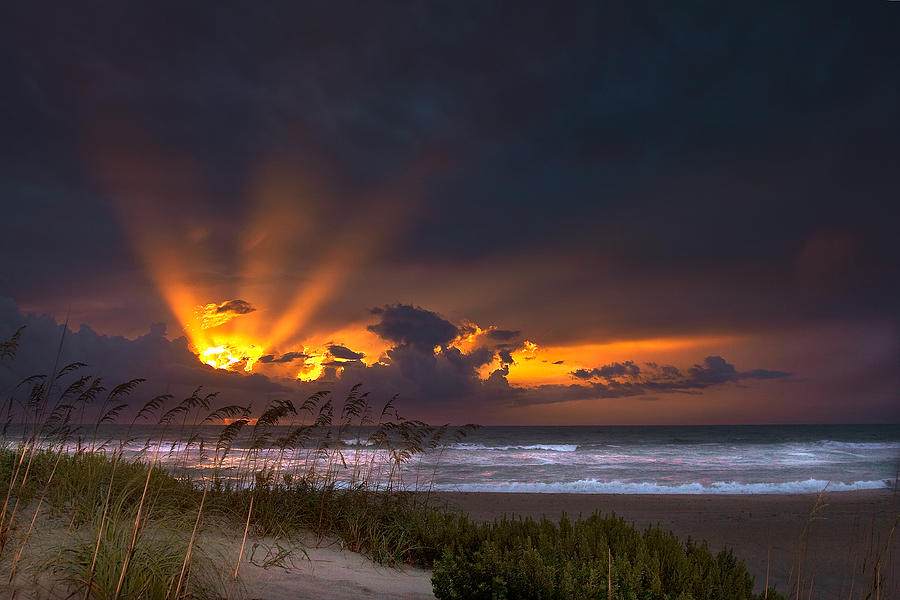 Sunrise Photograph - Beach Sunrise by Ken Barrett