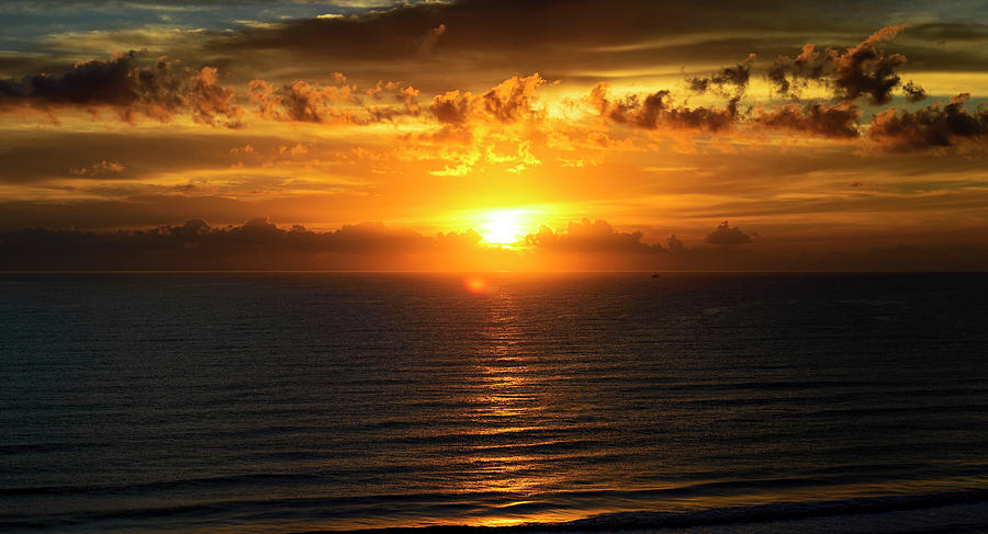 Beach Sunrise on Cloudy Morning Photograph by Steve Samples - Fine Art ...