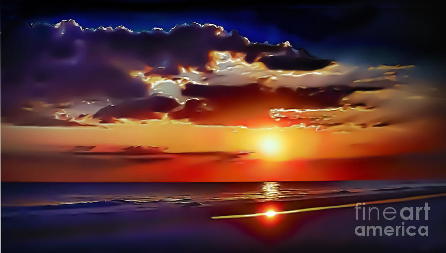 Beach Sunset 5184 Photograph by Walt Foegelle