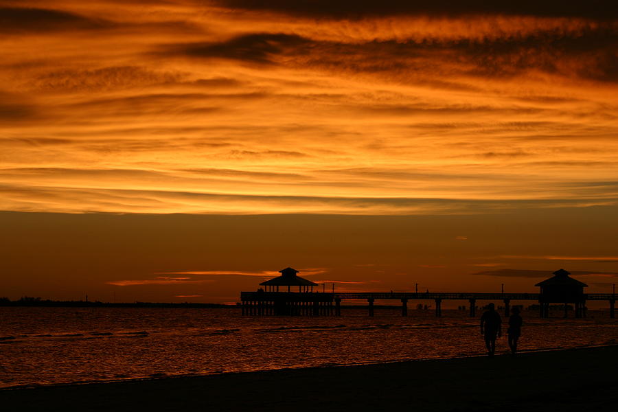 Beach Sunset #7915 Photograph by Steven Ward