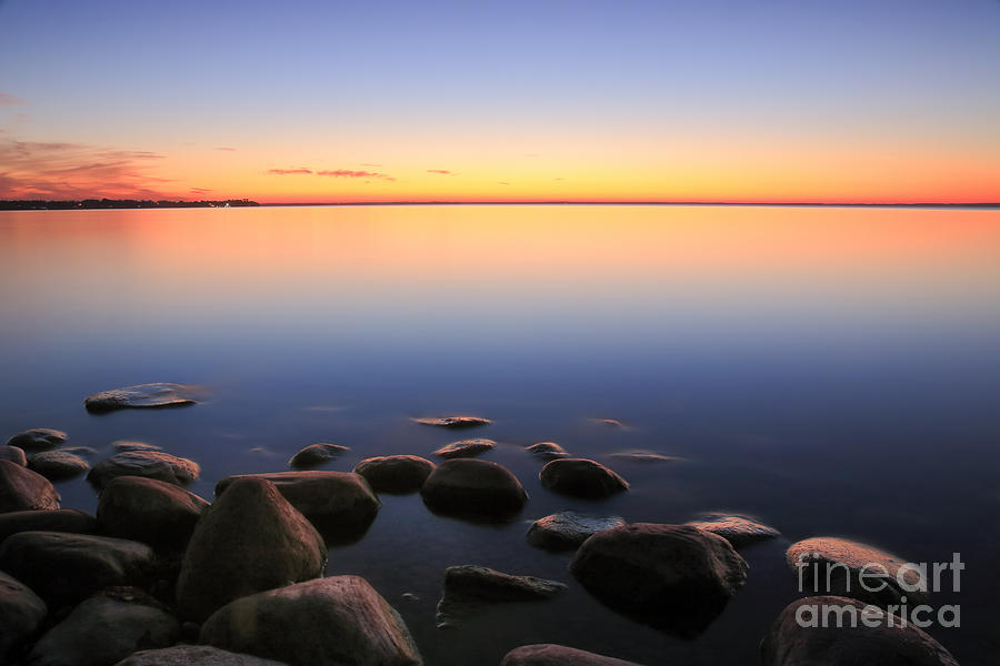 Sunset Photograph - Beach Sunset Afterglow by Charline Xia