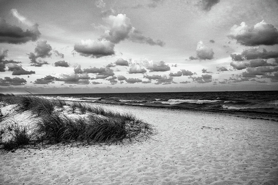 Beach Sunset BW Photograph by Frank Molina - Fine Art America