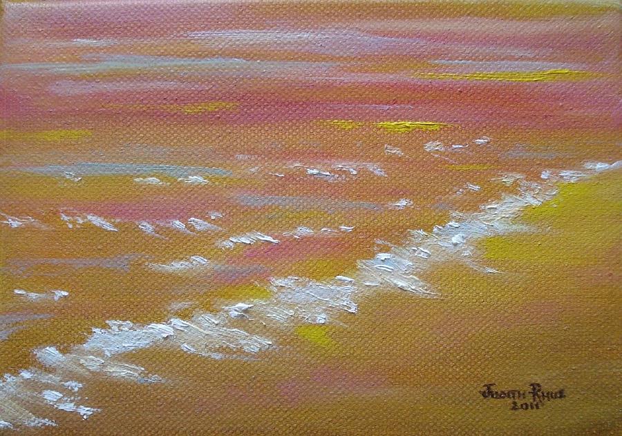 Beach Sunset Painting by Judith Rhue