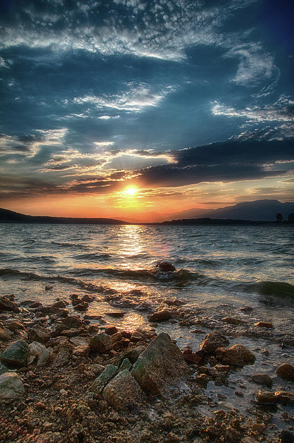 Beach sunset Photograph by Plamen Petkov
