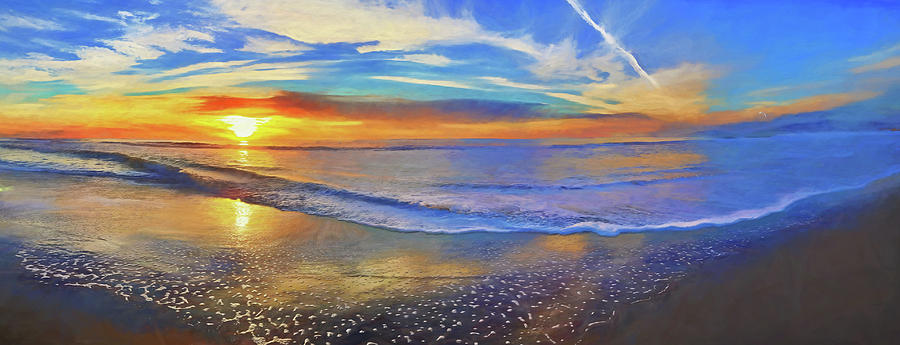 Beach Sunset Digital Art by Roy Pedersen