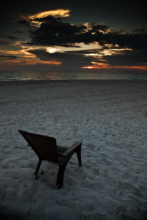 Sunset Photograph - Beach Sunset Solitude by Patrick  Flynn